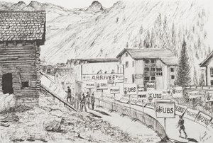 Sierre to Zinal Mountain Race, The Finish, 2009 by Vincent Alexander Booth
